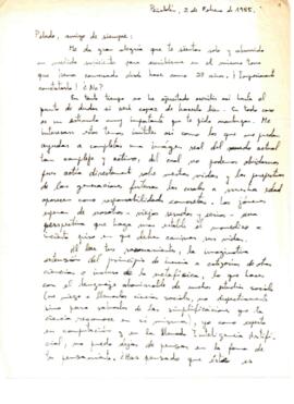 Comentarios de Carlos Contreras a Eduardo Carrasco sobre filosofía y vida personal