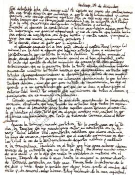 Comentarios de Desiderio Arenas luego de su retorno a Chile