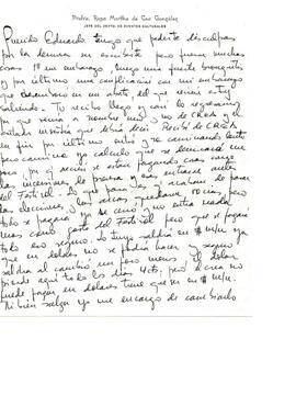 Aviso de Rosa Martha de Cea a Eduardo Carrasco sobre pagos pendientes