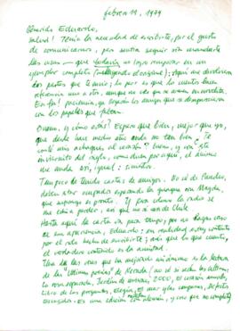 Comentarios de Fernando a Eduardo Carrasco sobre su vida en el extranjero