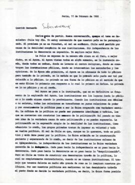 Comentarios de Eduardo Carrasco a Bernardo Subercaseaux sobre instituciones democráticas y edició...
